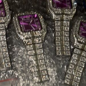 Luxury Purple Diamond-Accented Watch